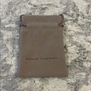 👜 David Yurman Small Suede Jewelry Pouch - 2.14” x 3.75” with Drawstring